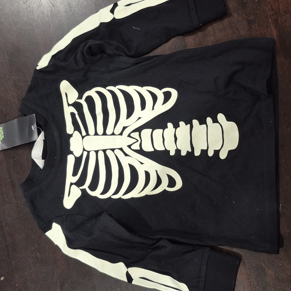 Boys Glow In The Dark Skeleton Shirt
